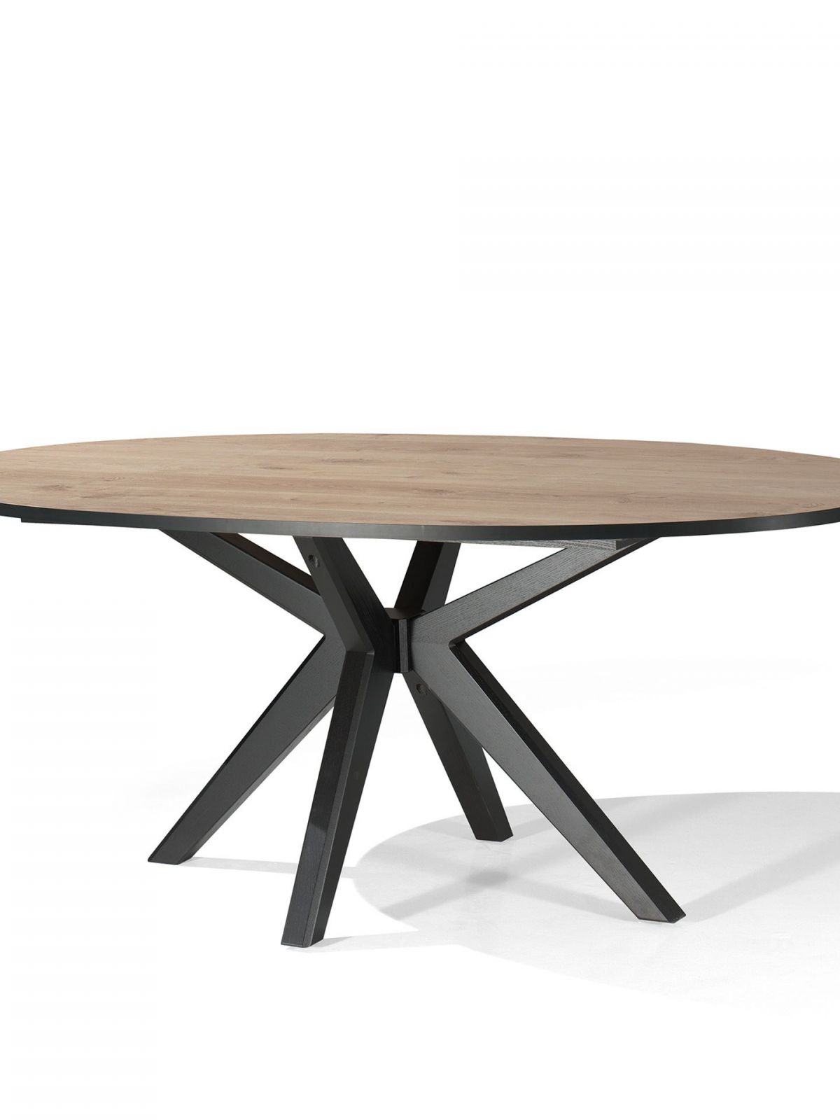 Table ovale fixe X-pied central