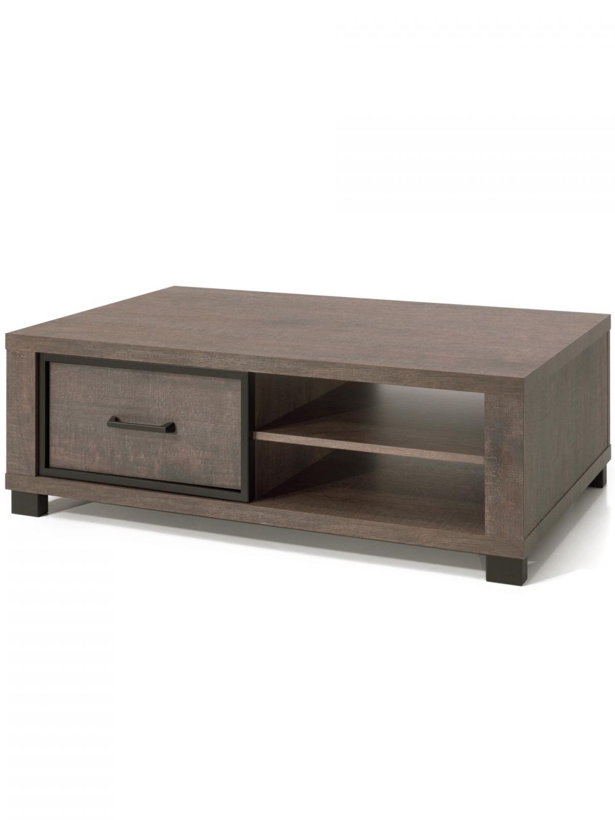 Table basse 1 tiroir - 1 niche avec étagère