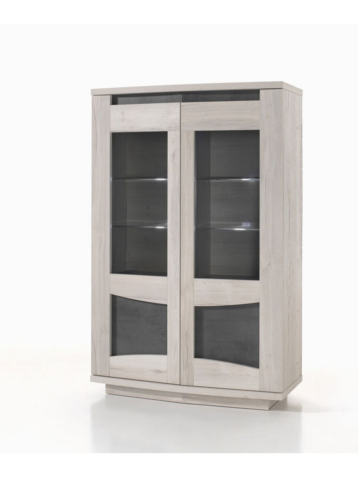 Vitrine 2 portes vitrées