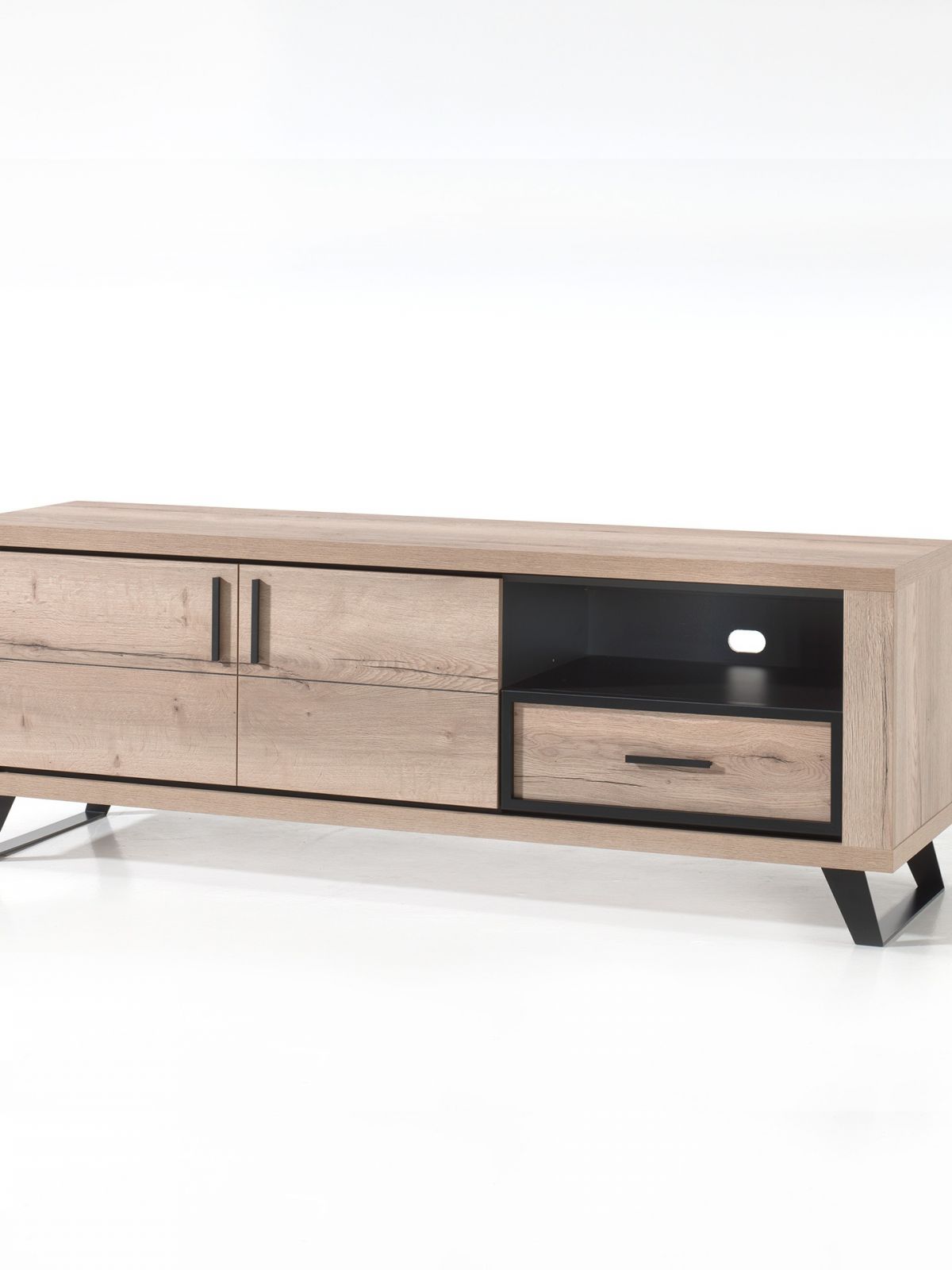 Meuble tv 2 portes - 1 tiroir - 1 niche