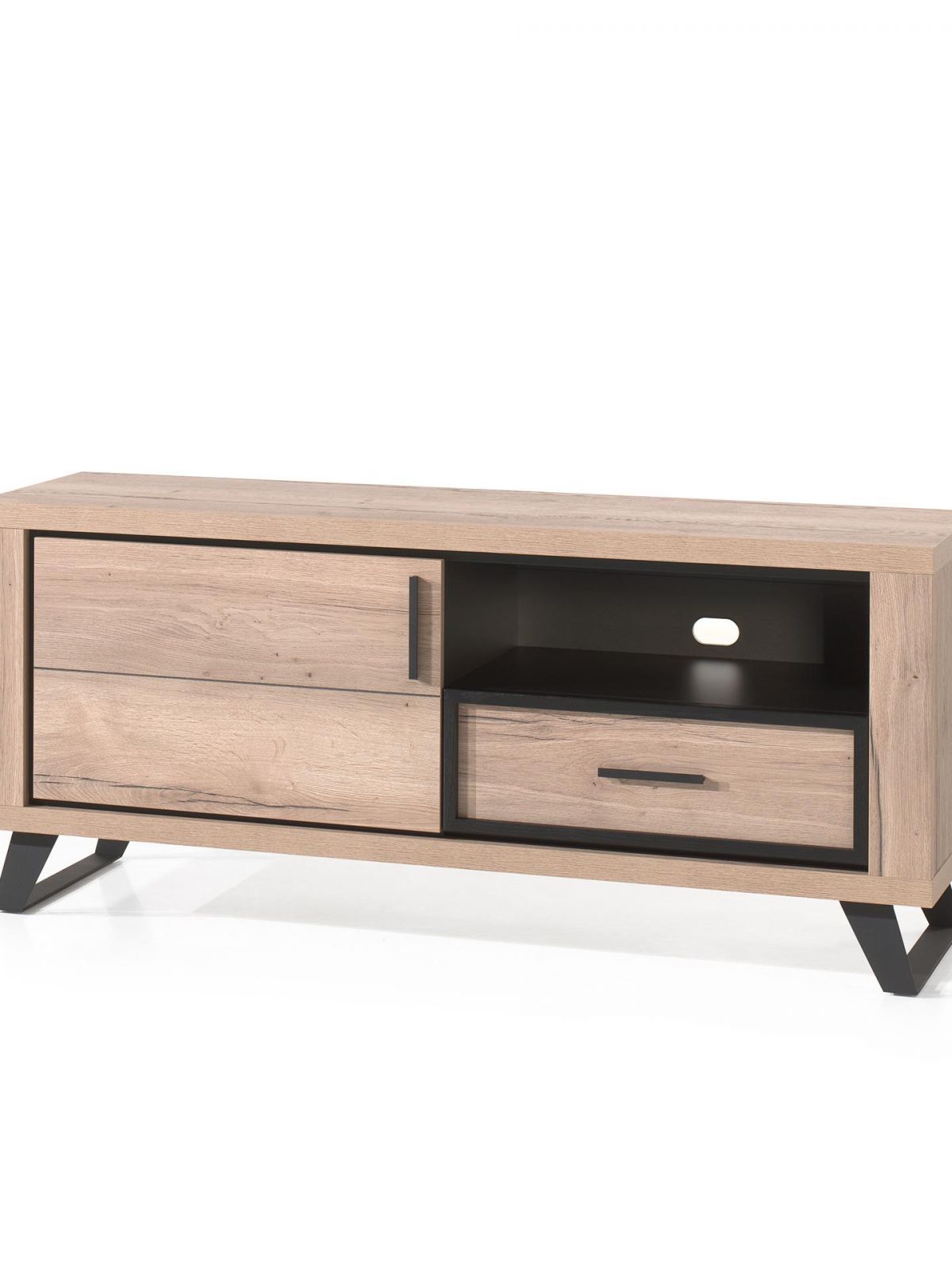 Meuble tv 1 porte - 1 tiroir - 1 niche