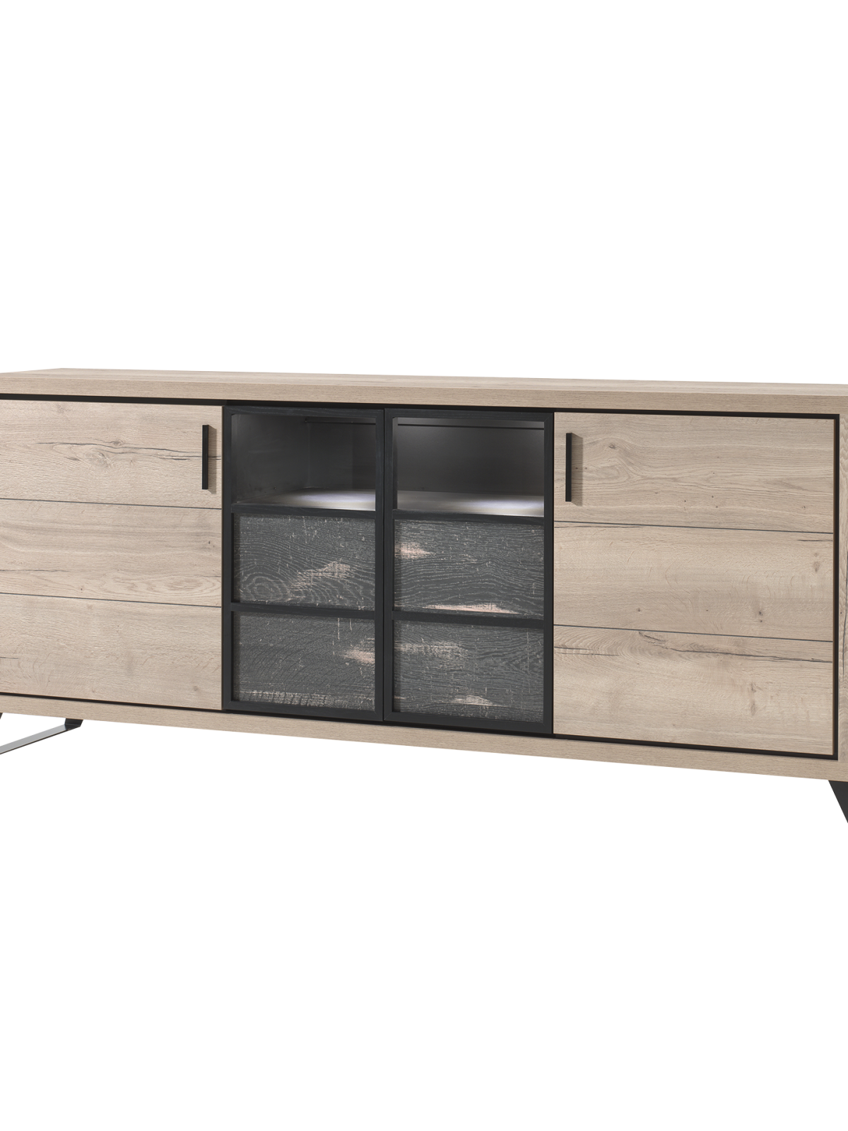 Enfilade 4 portes - 2 niches - led