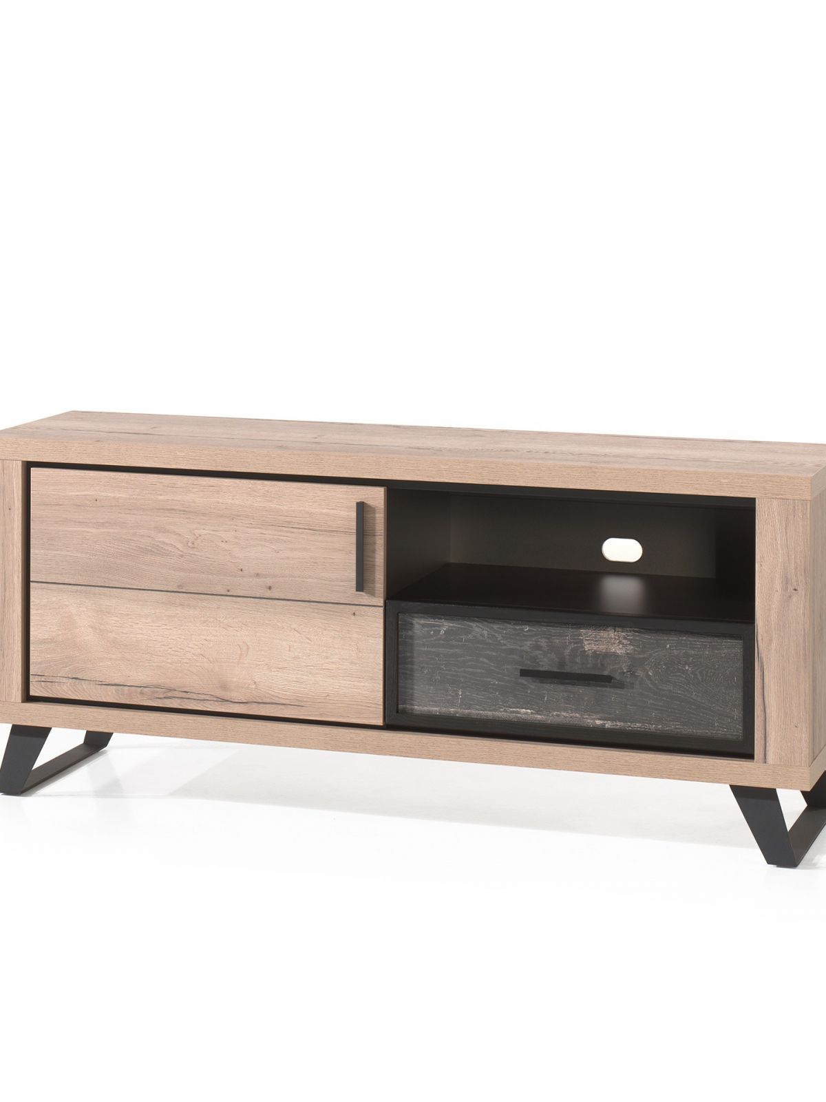 Meuble tv 1 porte - 1 tiroir - 1 niche